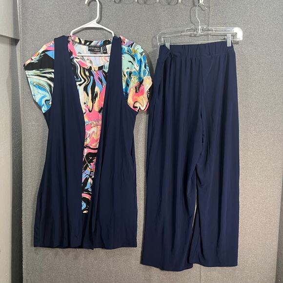 Attitudes by Renee Tall Global Illusion 3 Piece Set Navy Marble, Tall Medium - Picture 1 of 15